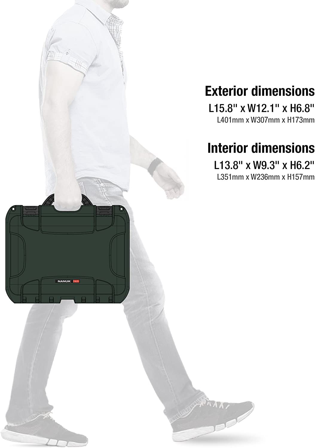 Nanuk Waterproof Hard Case 920 with Custom Foam Insert for DJI Ronin-S 3 Mini - Olive