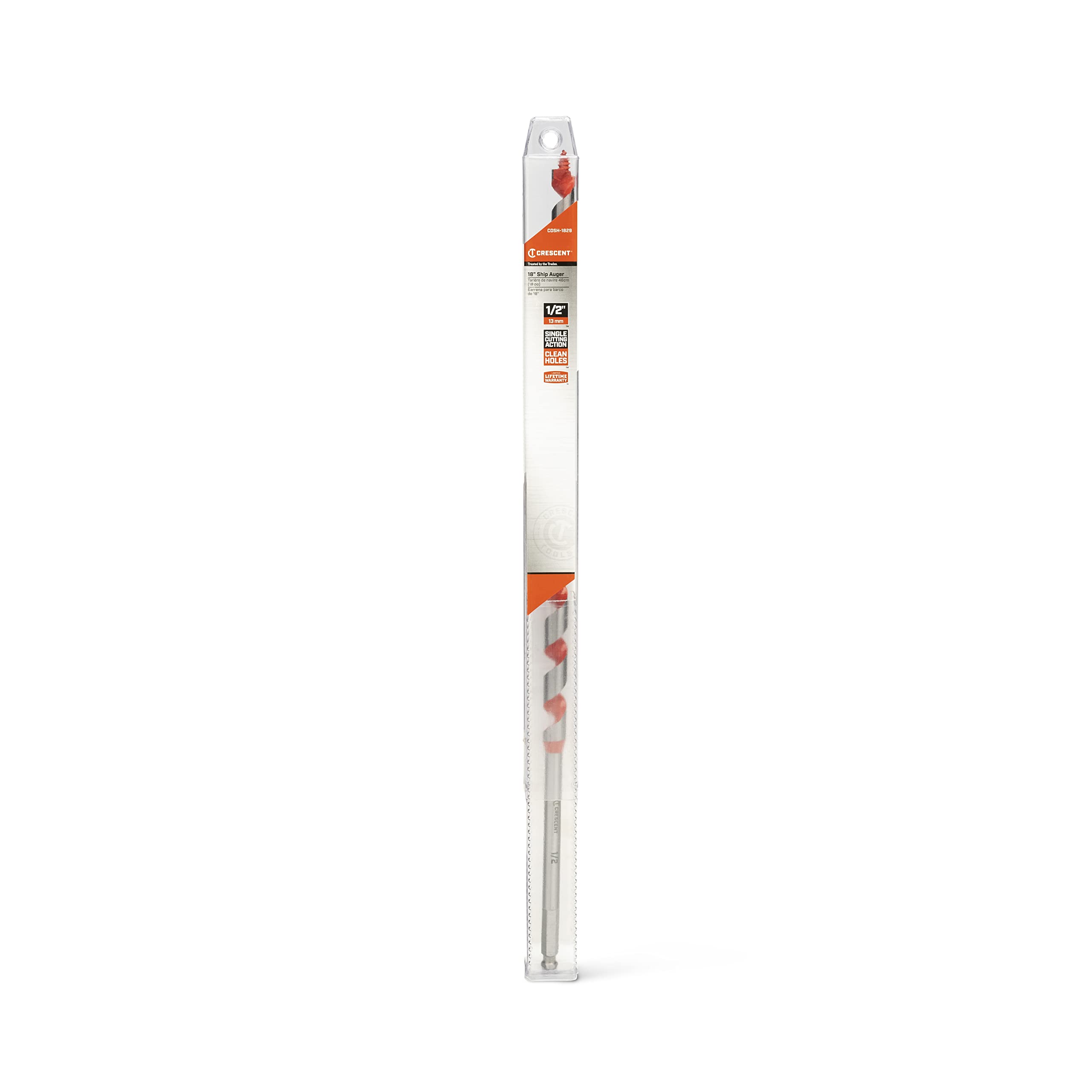 Ship Crescent Auger Drill Bit | 18" x 1/2" | CDSH-1829