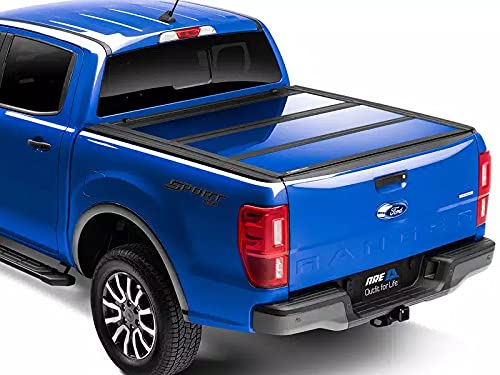A.R.E. Hard Tri-Fold Fusion Color Match Tonneau Cover Compatible with 2014-2018 Chevrolet Silverado/gmc Sierra 6.6 Ft Bed Paint Code 66 Sonoma Jewel Red