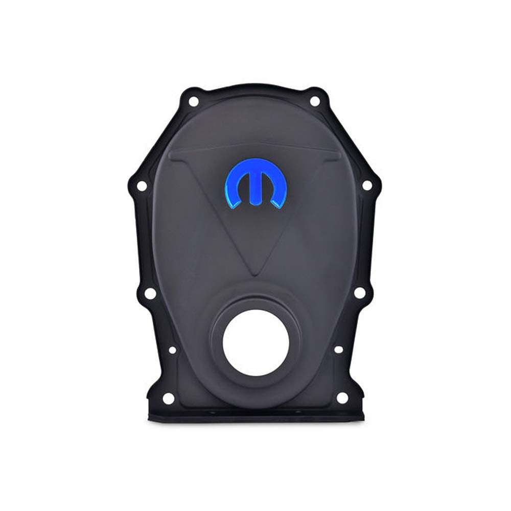 ProForm Omega M Timing Cover, 1 Piece, Seal/Timing Tab Included, Steel, Black Crinkle, Mopar B/RB-Series, Kit