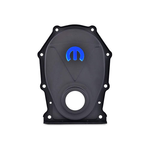 ProForm Omega M Timing Cover, 1 Piece, Seal/Timing Tab Included, Steel, Black Crinkle, Mopar B/RB-Series, Kit