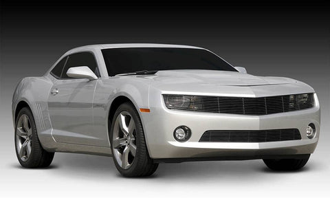 Horizontal T-Rex 20027B Aluminum Black Finish Billet Grille Overlay for Chevrolet Camaro