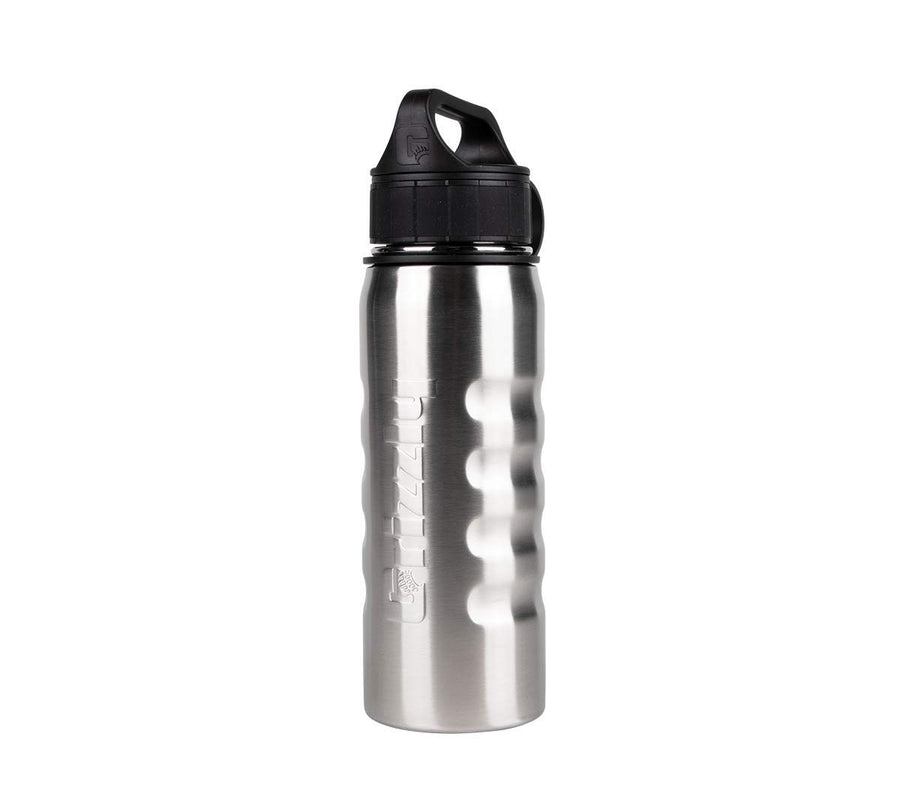 20 oz Grizzly Grip Water Bottle | Vacuum Insulated | Stainless Steel with Insulated Lid | For Gym Women Men Beach Camping Hiking Fishing Hunting Sports | Brushed