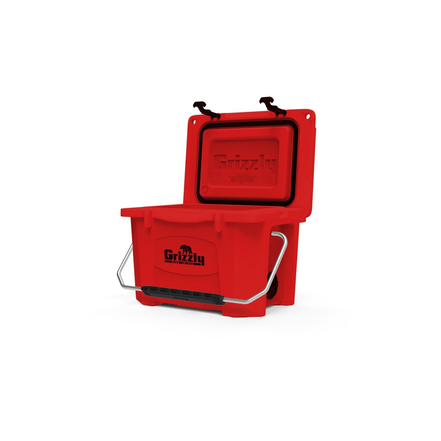20 Cooler Grizzly | 20 qt Ice Chest Durable Rotomolded Insulated | Made in USA | Warranty for Life | For Beach Boat Camping Fishing Hunting | G20 | Red