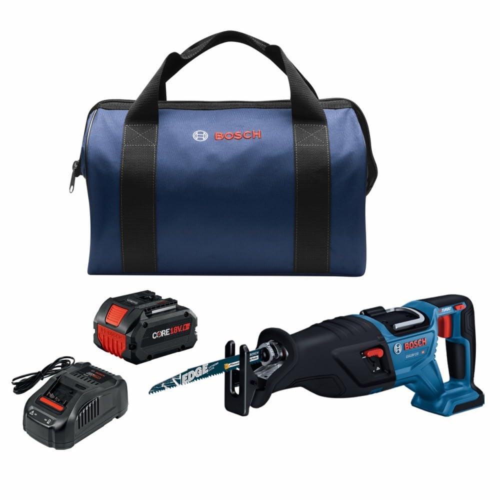PROFACTOR™ BOSCH GSA18V-110B14 18V 1-1/8 In. Reciprocating Saw Kit with (1) CORE18V 8.0 Ah Performance Battery