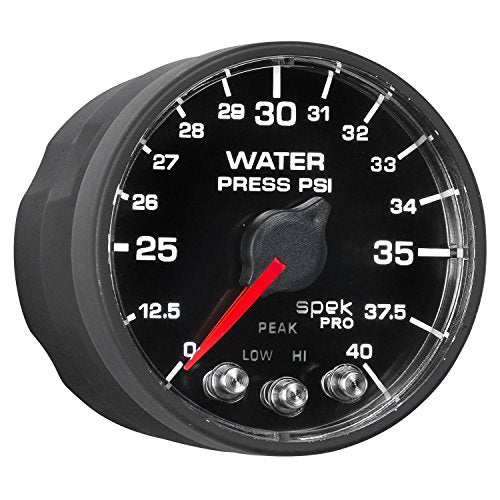 Gauge AutoMeter P551328-N1 Water Press (Spek-Pro - Nascar 2-1/16" Water Press, 0-40 Psi, BFB, Spek, Nl)
