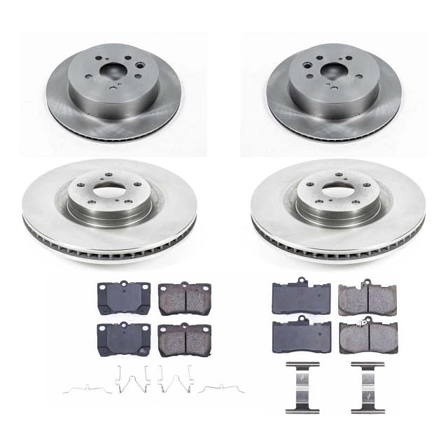 Power Stop KOE6354 Replacement Brake Kit-OE Autospecialty Brake Rotors & Ceramic Brake Pads For Lexus GS, Lexus GS4, Lexus GS, Lexus IS350 [Model Specific]