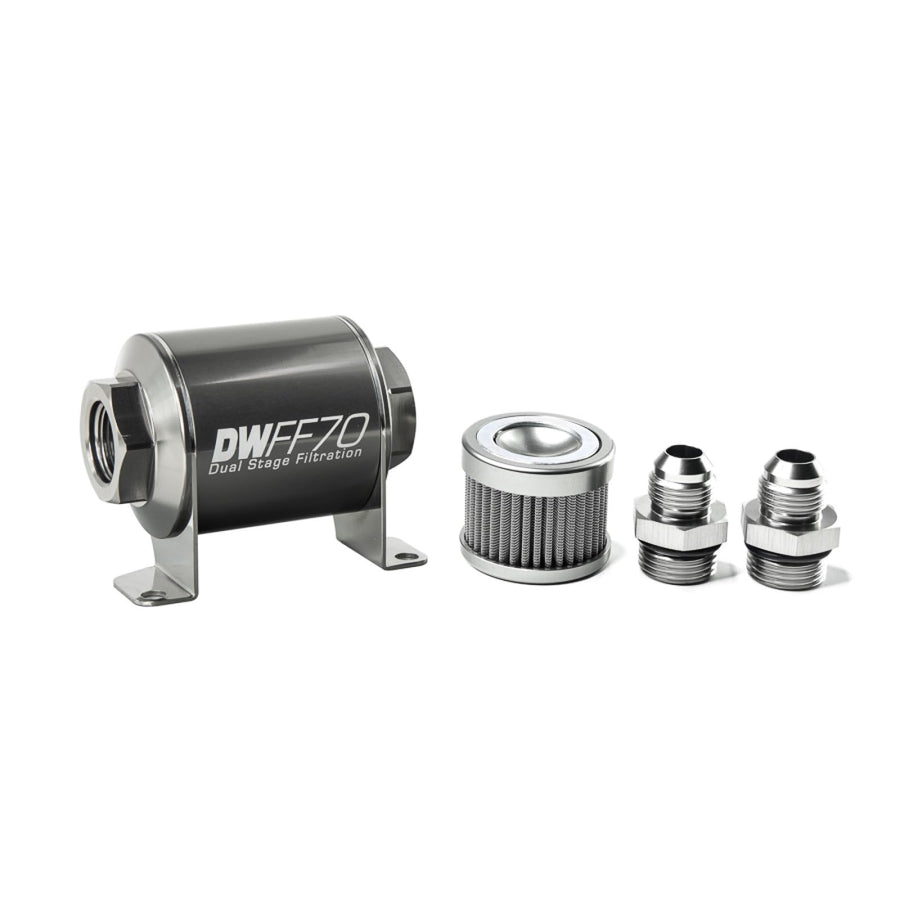 in-line DeatschWerks Fuel Filter and housing kit (8-03-070-100K-8)