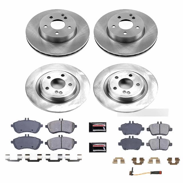 Power Stop KOE6926 Replacement Brake Kit-OE Front and Rear Brake Rotors & Ceramic Pads For Mercedes-Benz SLK250 2012-2015 [Model Specific]