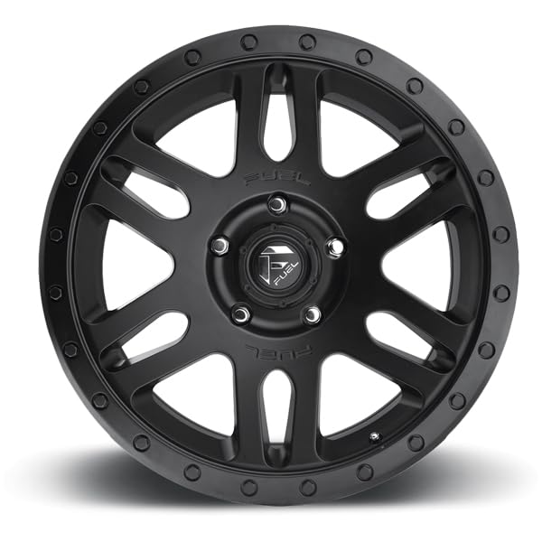 Black FUEL D584 Wheel with Painted (17 x 8.5 inches /6 x 139 mm, 7 mm Offset)