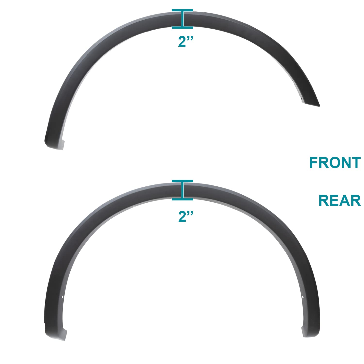 4PC Spec-D Tuning Front + Rear Factory Style Fender Flares Compatible with 2018-2020 Ford F150 F-150