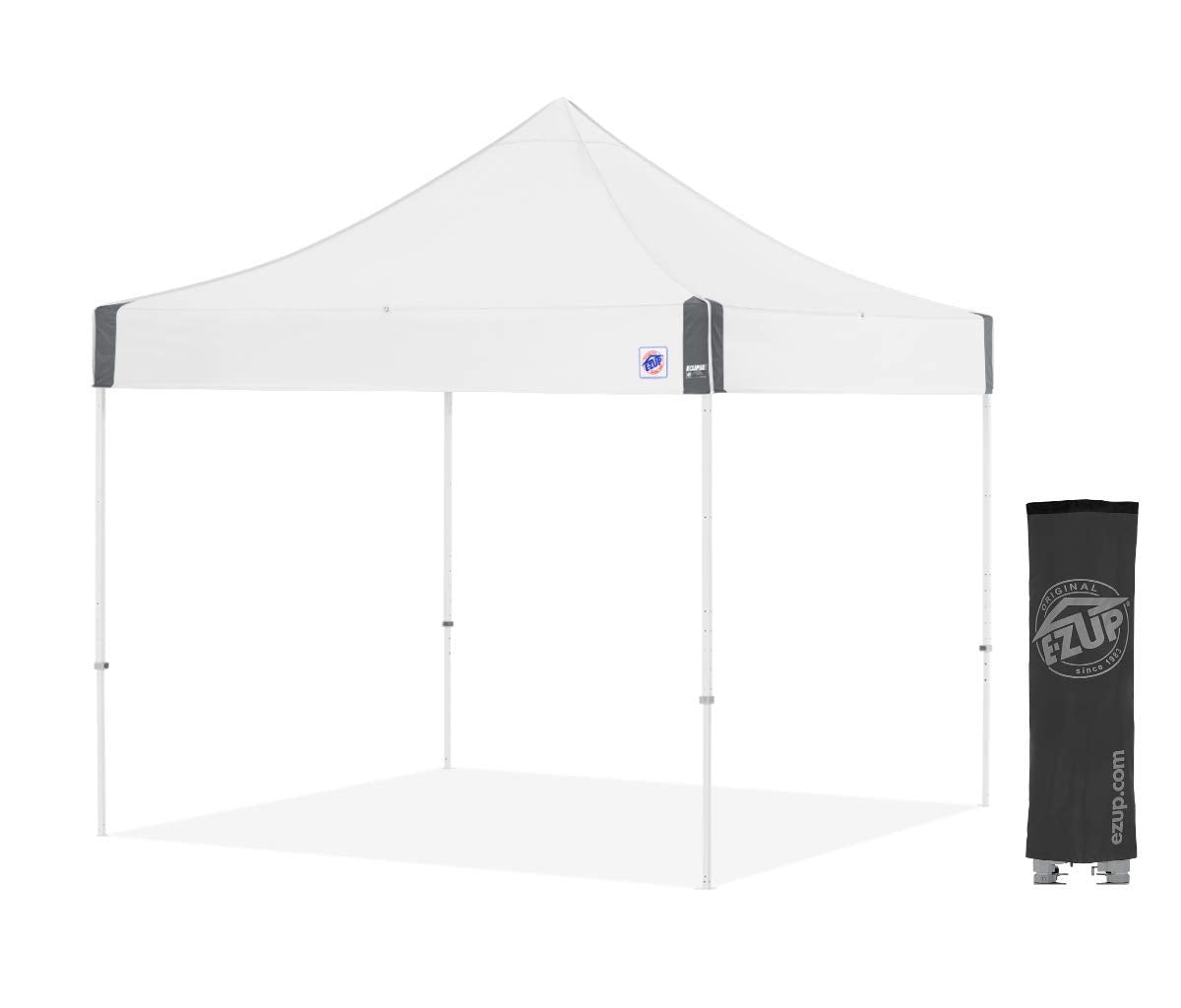 E-Z UP Instant Shelter Eclipse Canopy, 10' x 10', White Steel Frame and Professional Grade White Top