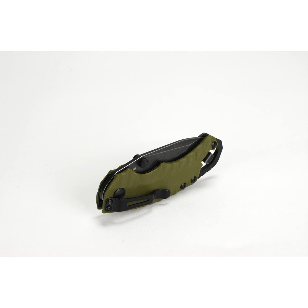 Kershaw II Shuffle Olive Multifunction Folding Pocket Knife (8750TOLBW), 2.6 In. 8Cr13MoV Stainless Steel Tanto Blade with Blackwash Finish and Reversible Pocketclip; 3 oz,Small