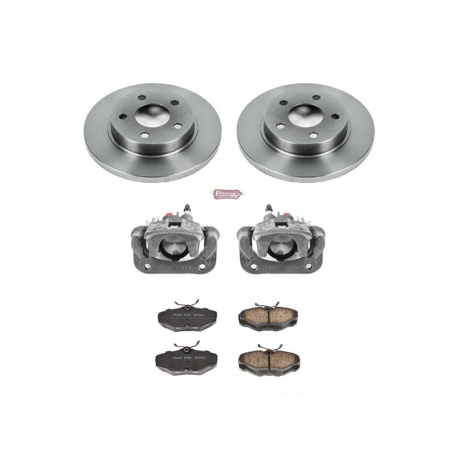 Power Stop Rear KCOE1298 Stock Replacement Brake Kit (with Calipers) For Ford Taurus 1993-2005, Lincoln Continental 1993-2002, Mercury Sable 1993-2005 [Model Specific]