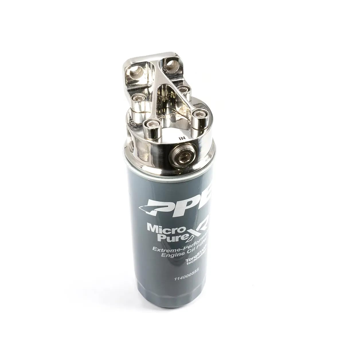 Remote Oil Filter Mount PPE Polished 304 Stainless Steel 114002000