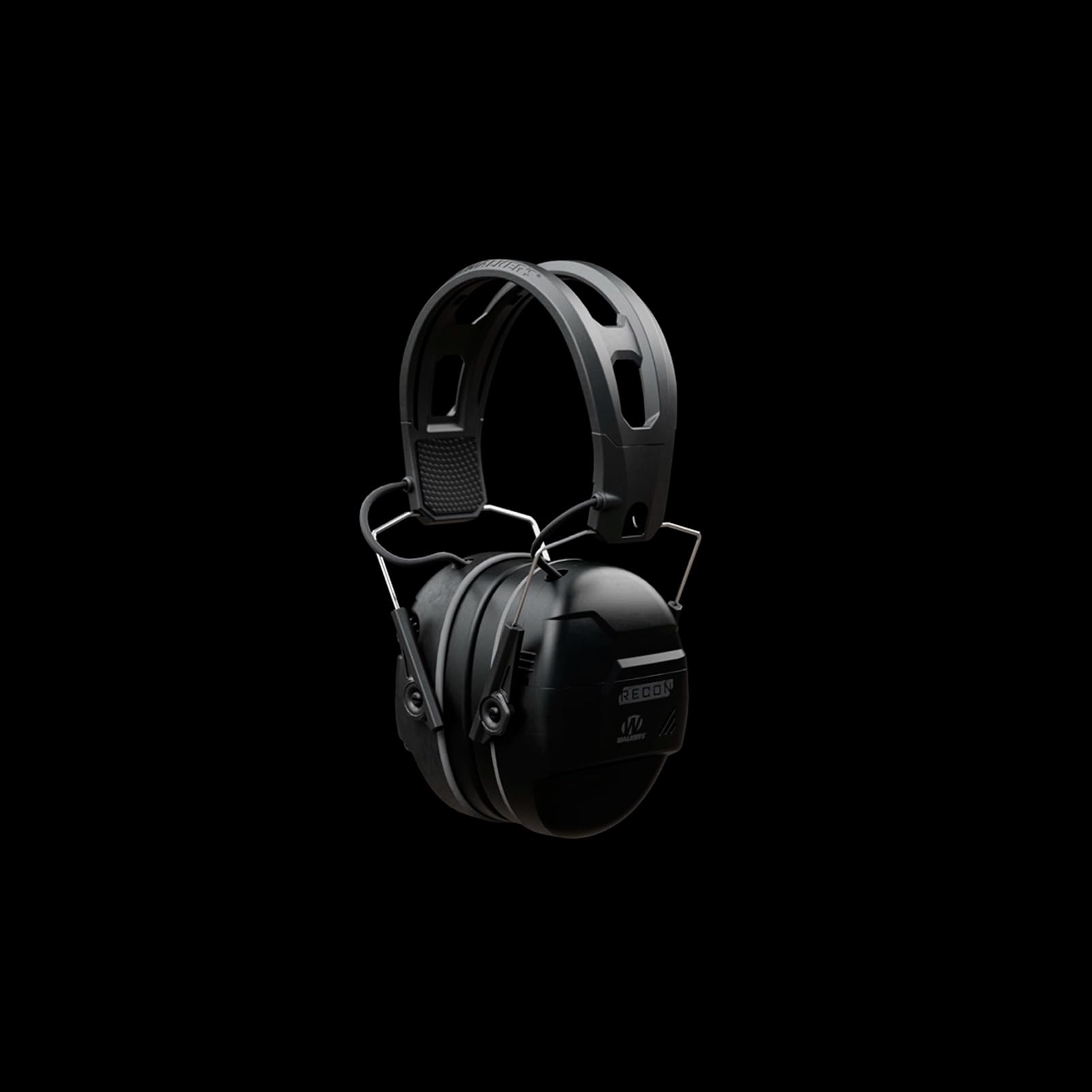 WALKER'S Recon Digital Muffs - HD Speakers Durable IPX4 Weather-Resistant Hunting Range Shooting Hearing Protection Electronic Muffs, 3.5mm Audio Jack, 2 AAA Batteries Included, Black