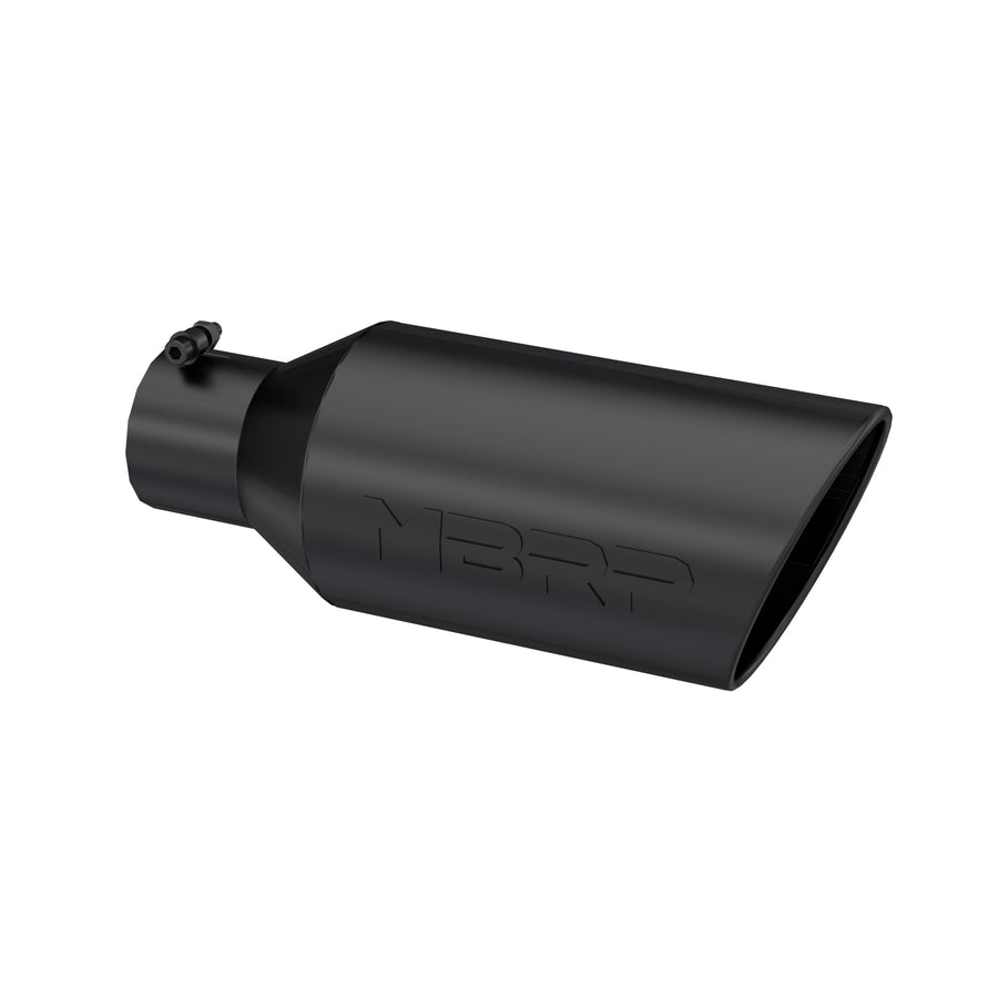 7" O.D. MBRP T5126BLK Exhaust Tip (Rolled End, 4" Inlet, 18" Long)