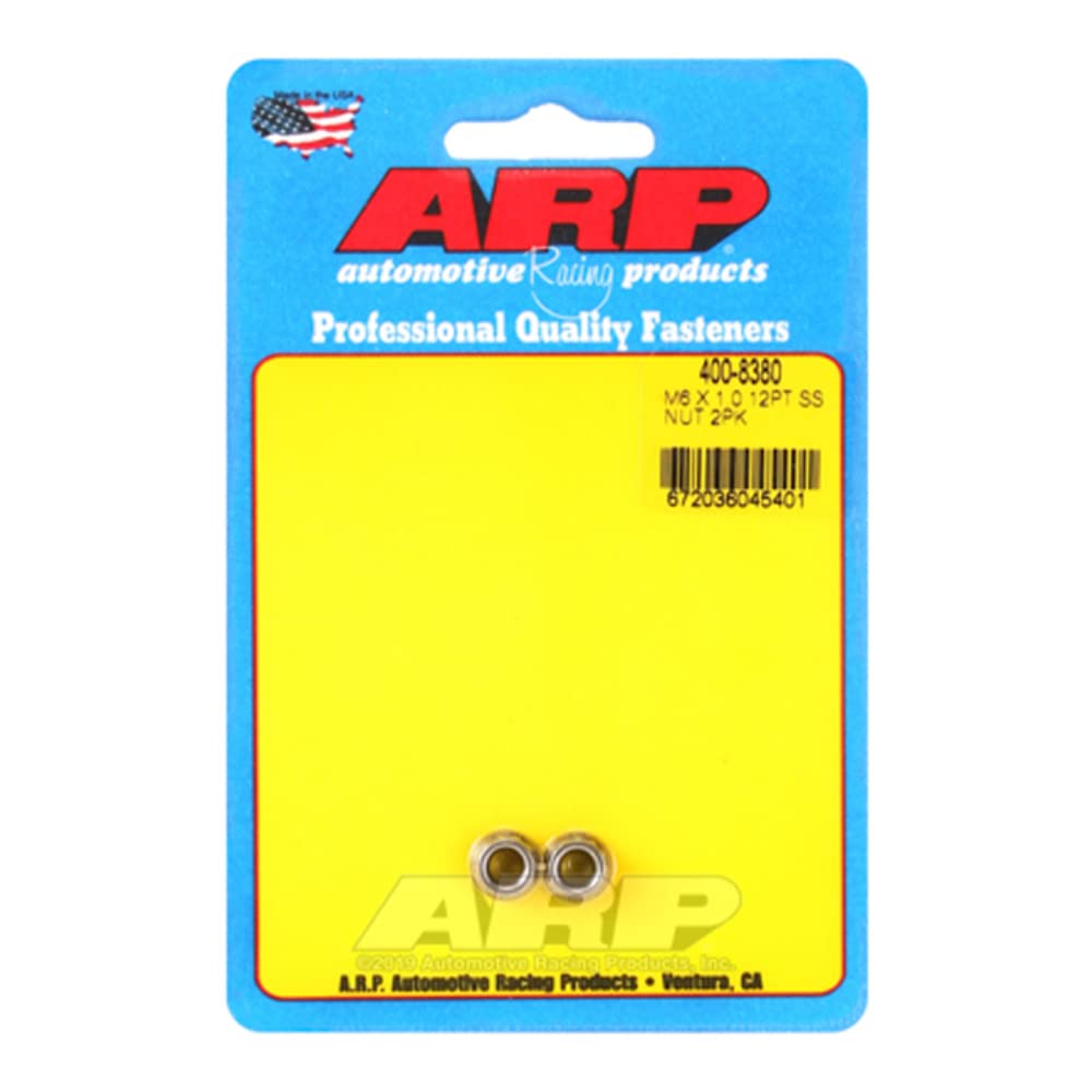 ARP Nut Kit 400-8380 (M6 X 1.00 SS M8 socket 12pt nut)