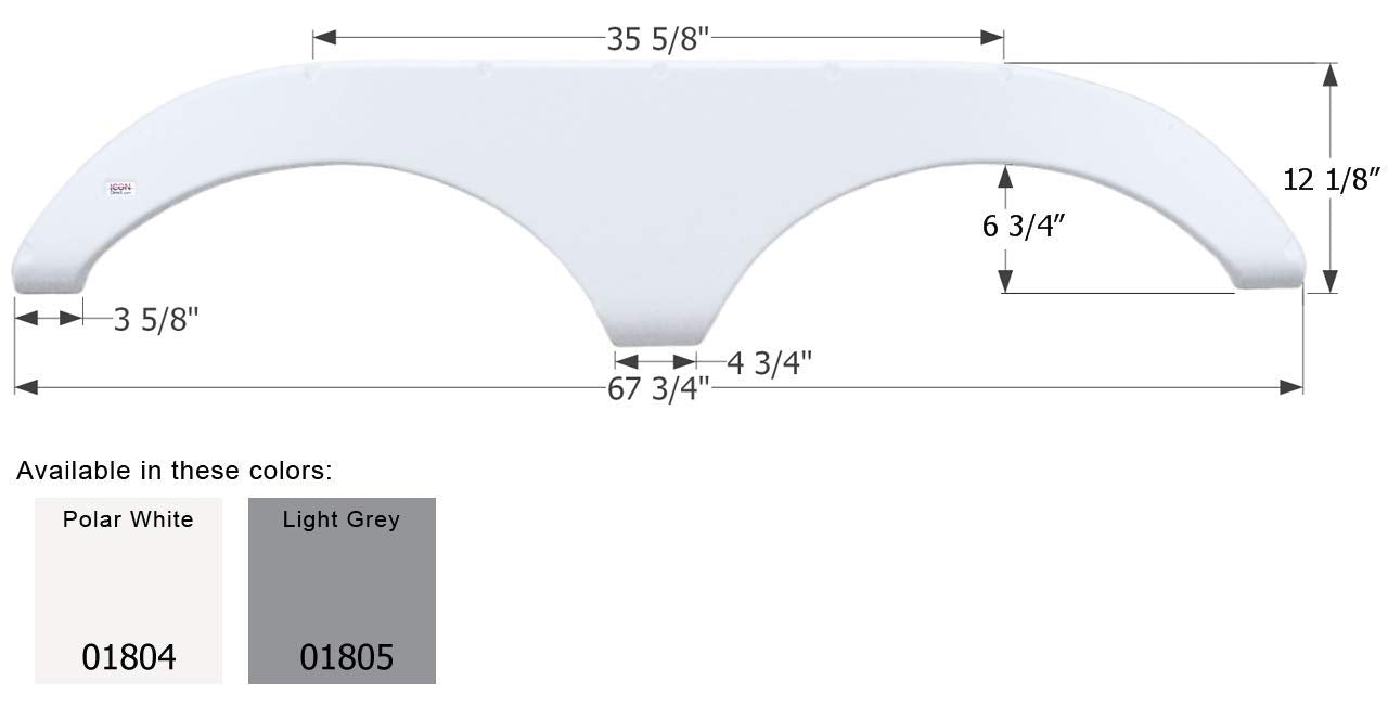 Fender Skirt ICON, Tandem, Pilgrim, FS1804, Light Grey