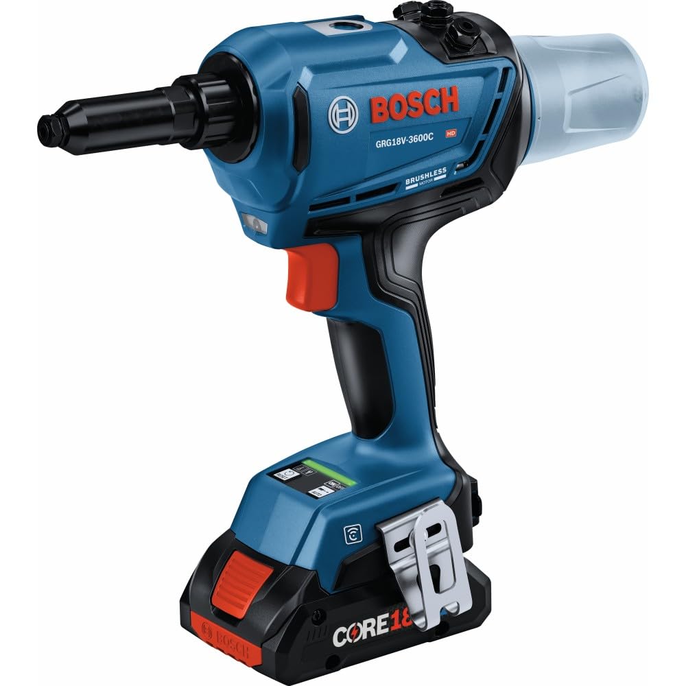 Bosch 18V GRG18V-3600CB24 Brushless Connected Rivet Tool Kit with (2) CORE18V® 4 Ah Advanced Power Batteries