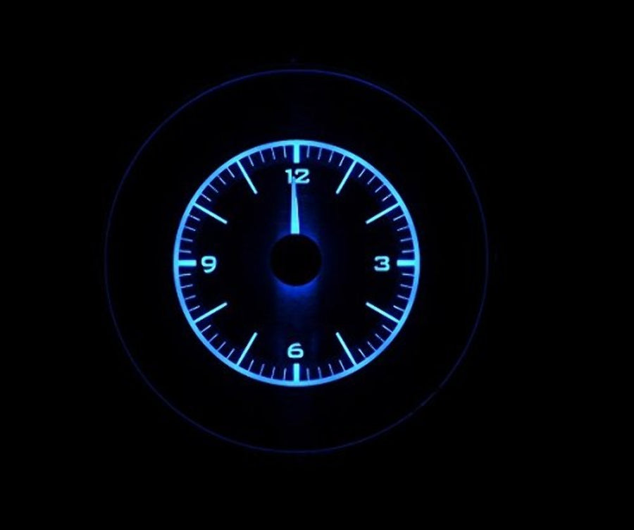 Dakota Digital VLC-69F-MUS-K-B Analog Clock Gauge Compatible with 1969 70 Ford Mustang for VHX gauges Black Alloy Blue Backlighting