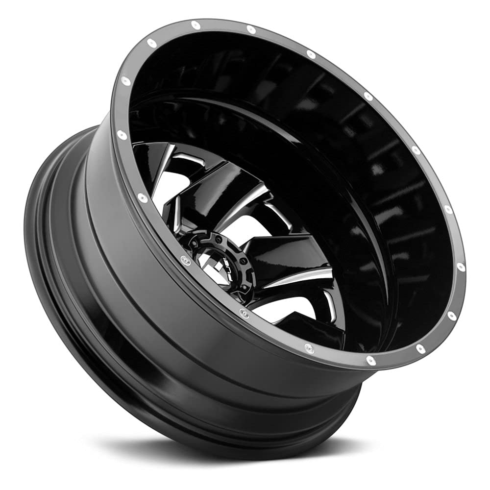 D574 FUEL OFF-ROAD CLEAVER 20X8.25, 8X6.5, 8.76, 105mm GLOSS BLACK MILLED - D57420828D