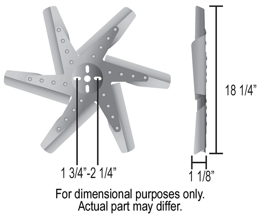 Derale 18" High Performance Aluminum Flex Fan Standard Rotation 19518