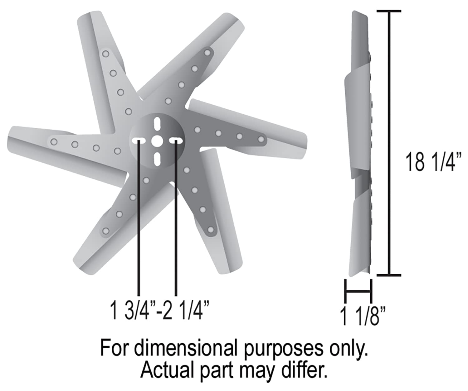 Derale 18" High Performance Aluminum Flex Fan Standard Rotation 19518