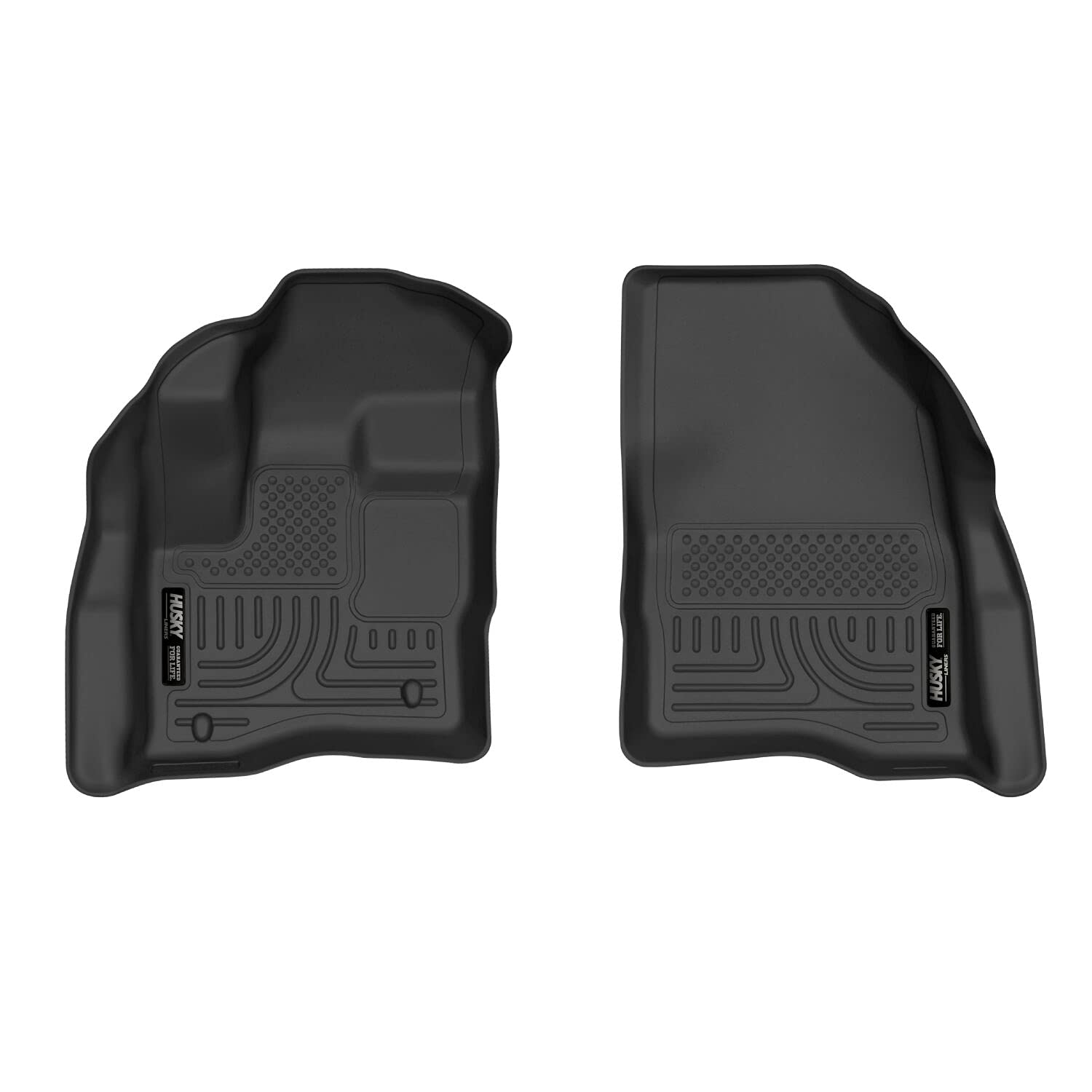 Husky Liners X-act Floor Mats Contour | Fits 2010-2019 Ford Taurus; 2009-2016 Lincoln MKS | Front Row, 2-pc Black - 55621
