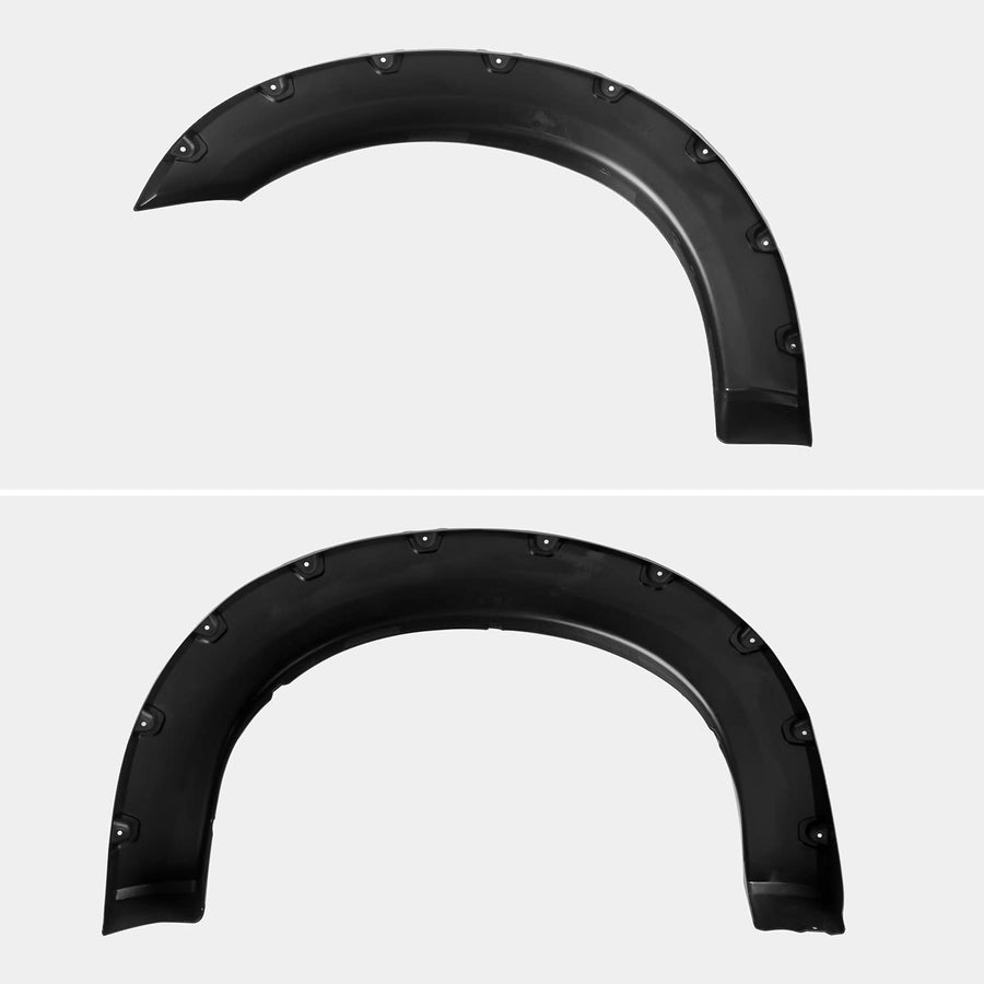 Spec-D Tuning Black Fender Flare Wheel Cover 4PC Front + Rear Compatible with 1999-2007 Ford F250 F350 F450 Super Duty