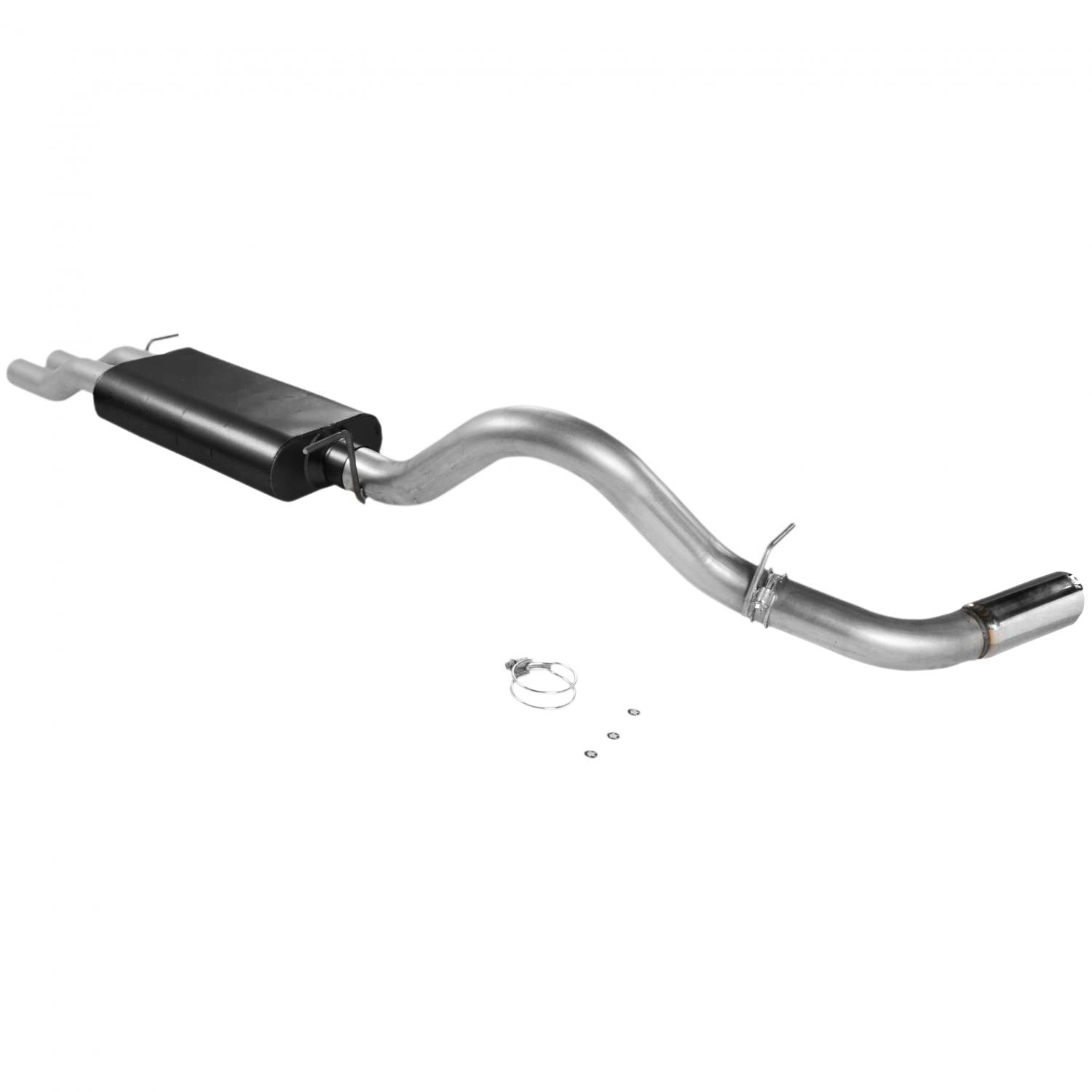 American Thunder Flowmaster 17350 Cat-Back Exhaust Kit 3 Inch Aluminized Steel 3.5 Inch Polished 304 Stainless Steel Tip Compatible with 2001-2003 Chevy Silverado GMC Sierra 1500 HD 6.0L