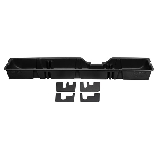 DuHa Under Seat Storage 20031 fits 2000-2016 F250 F350 F450 F550 Super Duty SuperCab without Factory Subwoofer | Black Heavy-Duty Back Seat Organizer | Includes Dividers