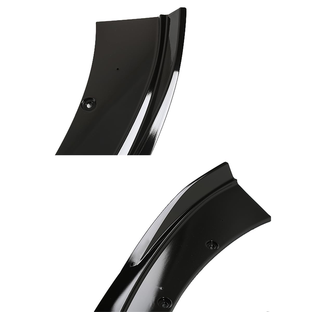 Front Bumper Lip Spoiler Splitter Spec-D Tuning Glossy Black 3PC Compatible with 2015-2020 Ford Mustang