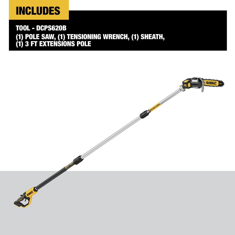 20V MAX* XR® DEWALT Brushless Cordless Pole Saw (Tool Only-Battery & Charger not included) (DCPS620B)
