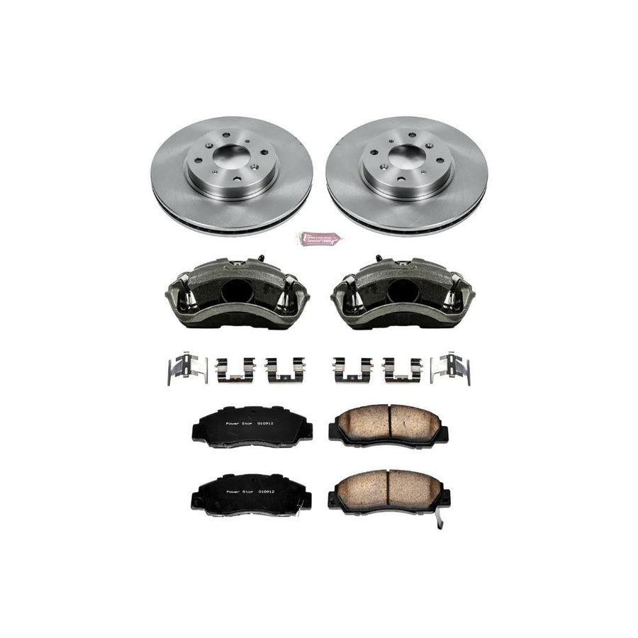 Power Stop KCOE1037 1-Click Autospecialty OE Replacement Brake Kit with Calipers For Honda Prelude 1993-1996 [Model Specific]