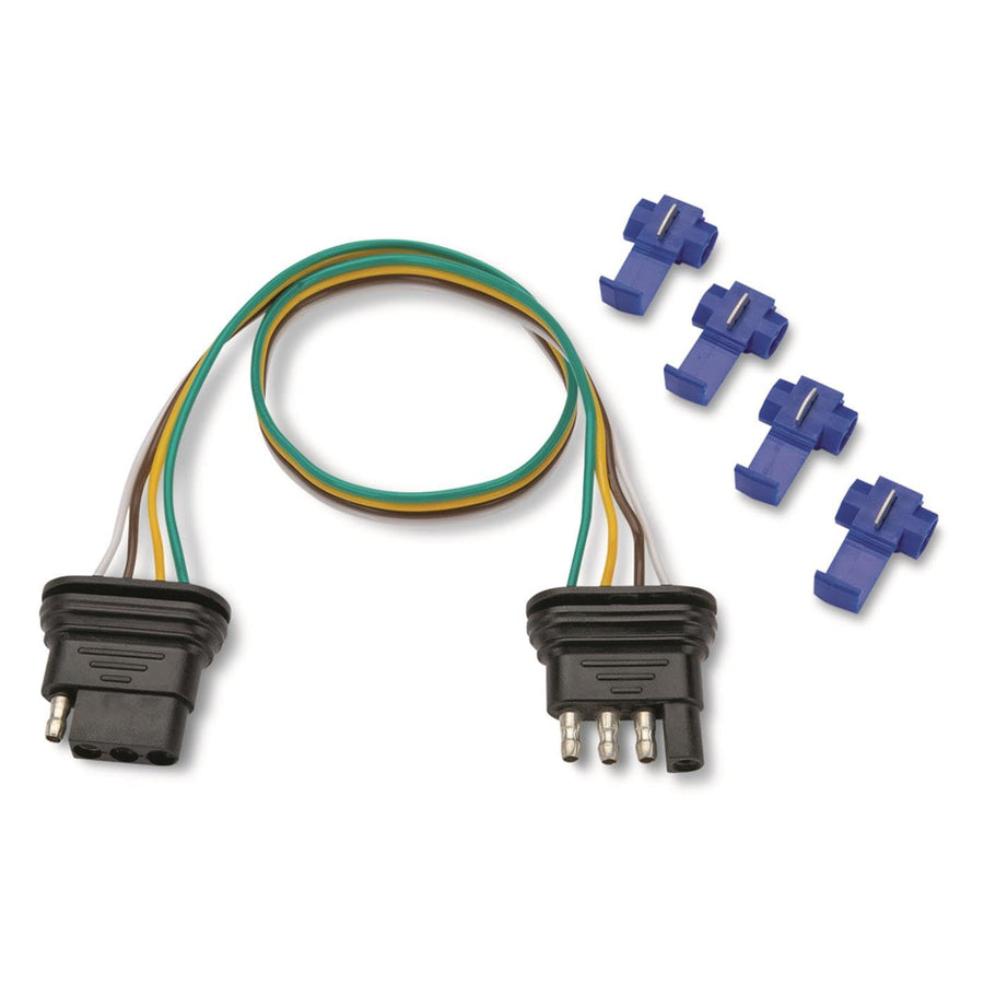 18 in., TOWSMART 4-Way Flat Trailer Light Wiring Kit with Splice Connectors