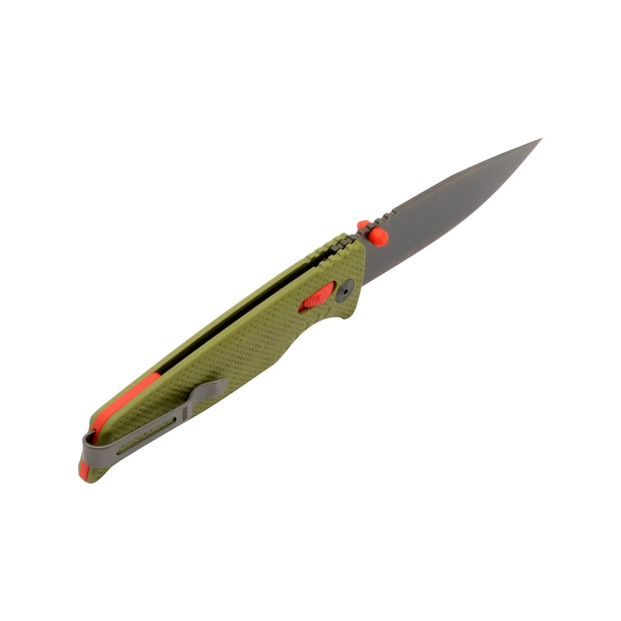 SOG Superlight Altair XR Compact Outdoor CRYO 154cm Steel Folding Knife | Lanyard Loop, Pocket Clip & XR Lock, Field Green