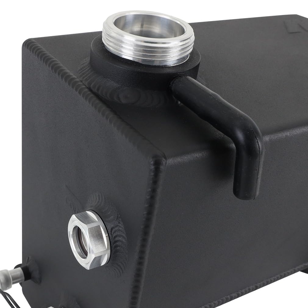 Mishimoto Degas Tank Aluminum, Compatible with Chevy/GMC 6.6L Duramax (LB7/LLY/LBZ) 2001-2007, Micro Wrinkle Black
