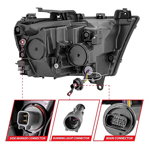 19-20 Dodge Ram 1500 Tradesman LED Projector Headlights Aridex Plank Style w/Sequential Black (Driver) (111495-L)
