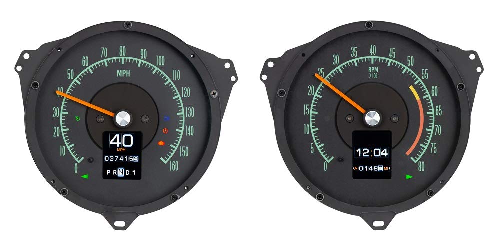 Dakota Digital Retrotech Gauge RTX-68C-VET-X Instrument System Compatible with 1968-77 Chevy Corvette