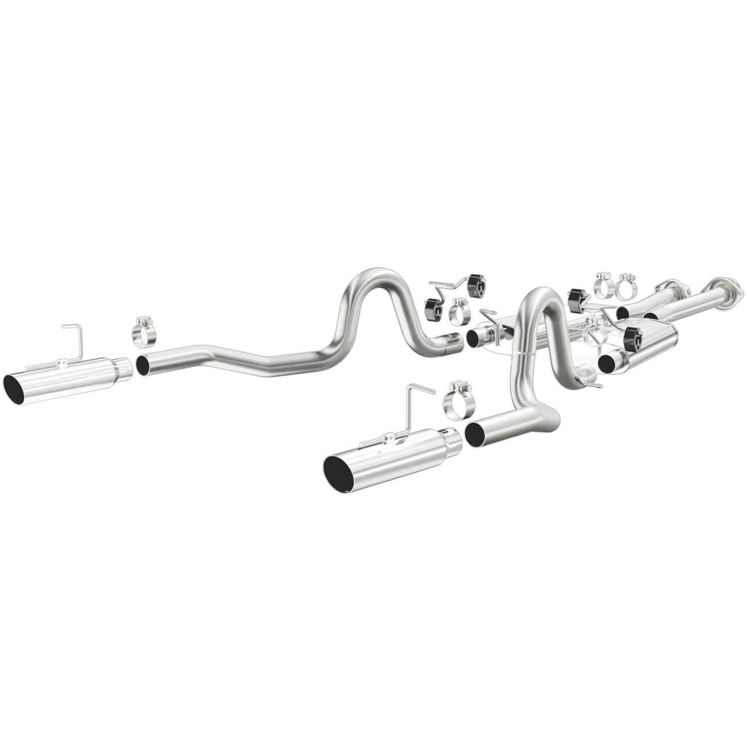 Performance MagnaFlow Exhaust System 15638: Cat-Back, Street Series, Compatible with 1994-1998 Ford Mustang