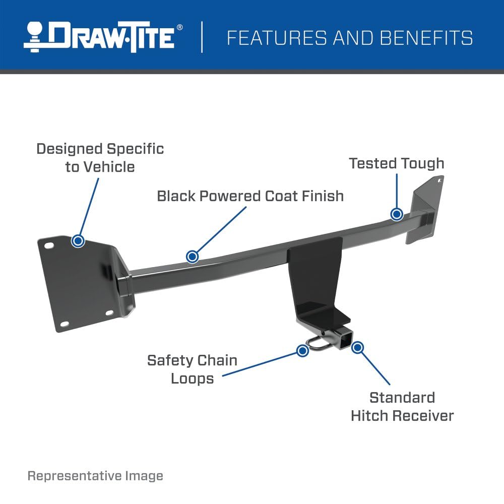 Class 1 Draw-Tite Trailer Hitch, 1.25 Inch Receiver, Compatible with 2020-2025 Hyundai Venue