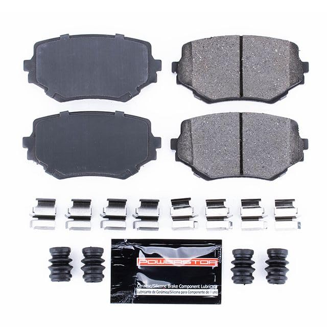 Power Stop Z23-680 Z23 Evolution Sport Carbon Fiber Infused Ceramic Brake Pads with Hardware Front