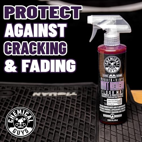 Chemical Guys Rubber and Vinyl Mat Renew Car Floor Cleaner & Protectant - Cleans & Restores Liners, Running Boards, Safe for Cars, Trucks, SUVs, and More - 16 oz