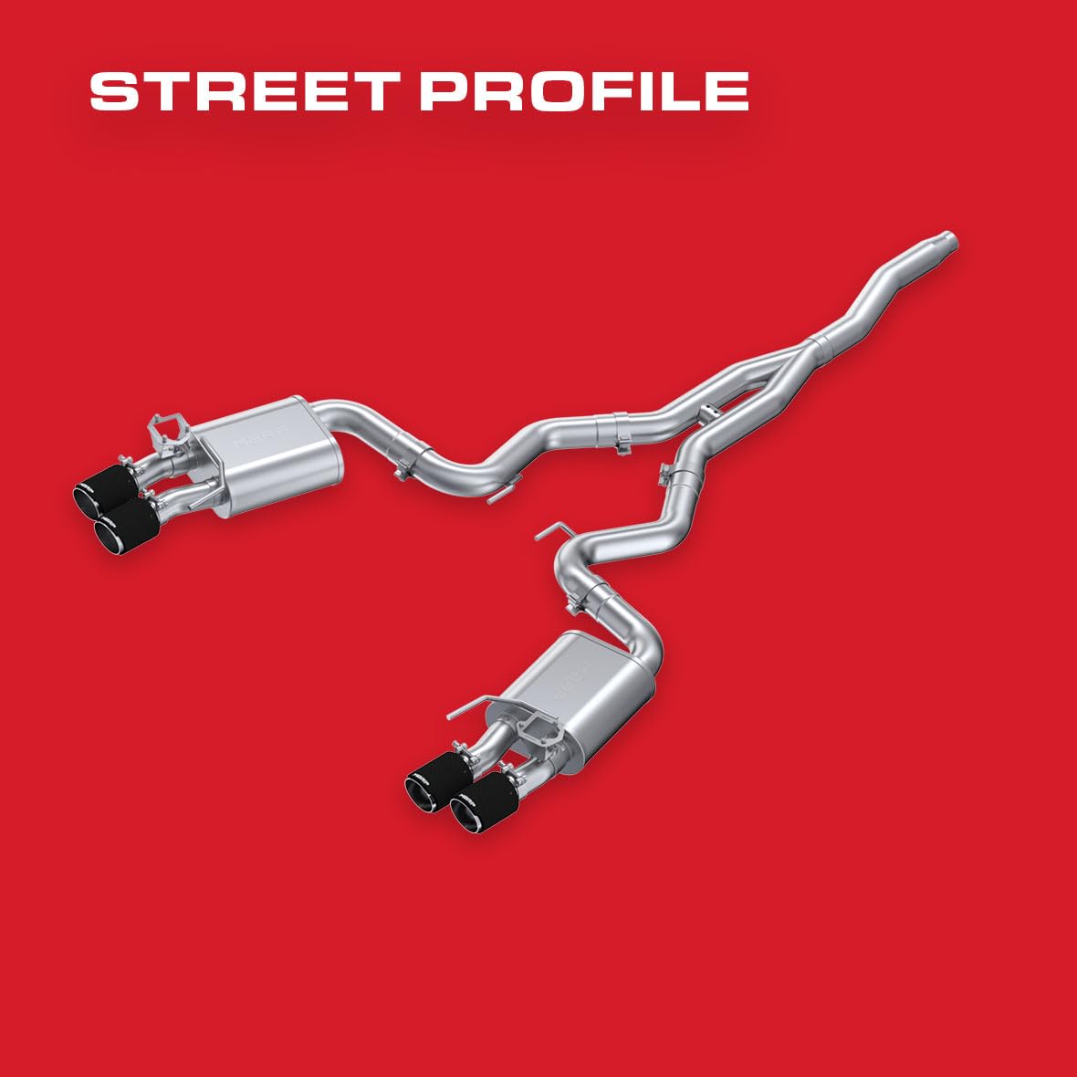 2.3L Ecoboost MBRP 18-22 Ford Mustang Cat-Back Exhaust w/Quad Carbon Fiber SS Tips - T304