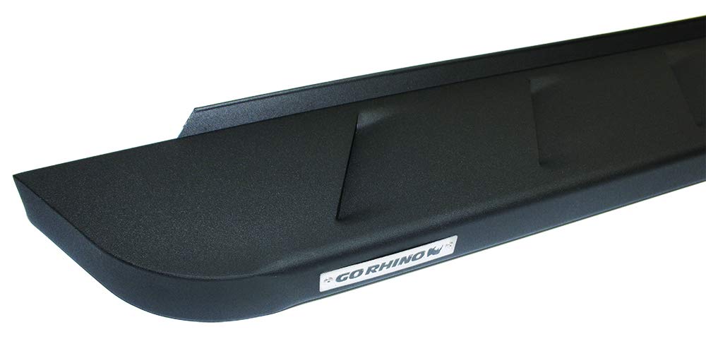RB10 Running Board & Brackets Kit Go Rhino | Galvanized Steel, Textured Black | 63450568PC | Fits 2007-2018 Jeep Wrangler JKU, 4-Door