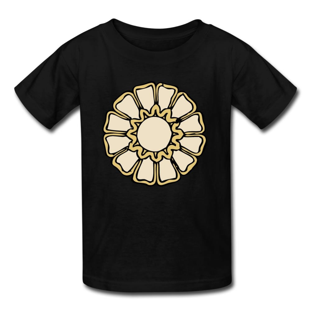 Customized Dawnann Rosette Ornament T-Shirt for Kids Black T Shirt