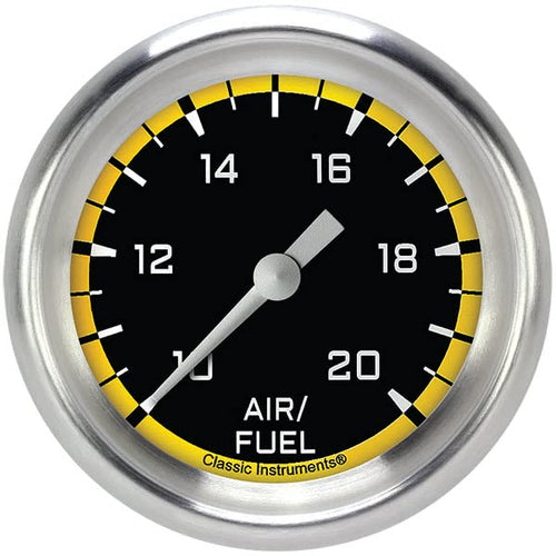 AX394YAPF Classic Instruments AutoCross Yellow 2-5/8" Air Fuel Ratio Gauge