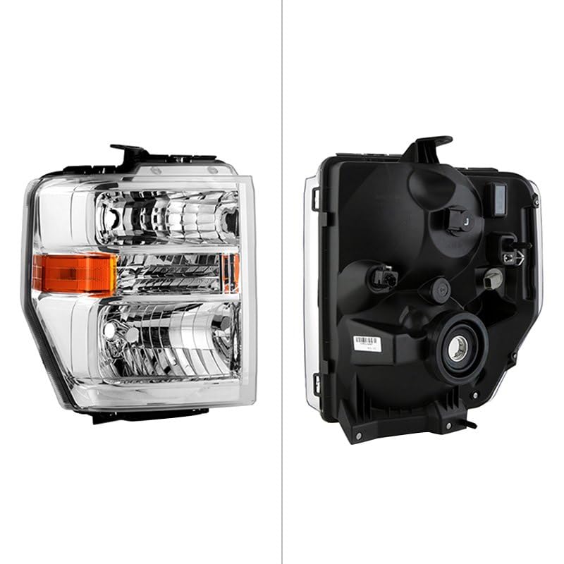 ( POE ) Ford E150 E250 08-14 / E350~E550 SuperDuty 08-19 / E550 08-17 / F650 F750 Crystal Headlight 16-17 - Low Beam-H13(Not Included) ; High Beam-H13(Not Included) ; Signal-3157A(Included) - OE Right