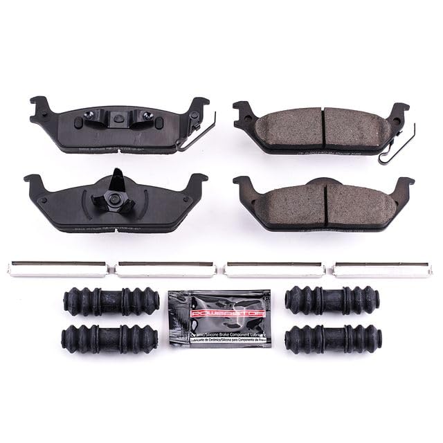 Power Stop Z23-1012 Z23 Evolution Sport Rear Carbon Fiber Infused Ceramic Brake Pads with Hardware